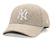 Kšiltovka New Era - MLB Melton Wool 9FORTY - NY Yankees - Stone / White