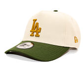 Kšiltovka New Era - MLB WS Patch 9FORTY A-Frame - LA Dodgers - Cream / Rifle Green