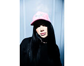 Kšiltovka Reflection Luxury Velvet Rhinostones Pink / White