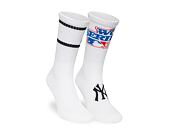 Ponožky New Era - MLB WS Crew Socks 2pk - NY Yankees - White