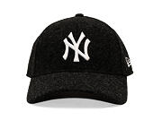 Kšiltovka New Era - MLB Melton Wool 9FORTY - NY Yankees - Black / White