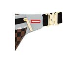 Ledvinka Sprayground Cream And Brown Tear Check Savvy Crossbody