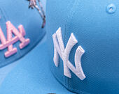 Kšiltovka New Era - MLB 1999 WS 59FIFTY - NY Yankees - Sky Blue / Pink UV
