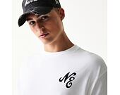 Triko New Era - Floral Graphic Oversized Tee - White