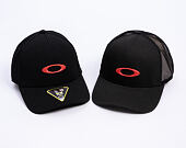 Kšiltovka Oakley - Tincan Cap - Pitch Black/Flame Red