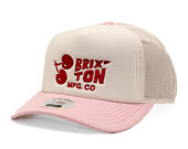 Kšiltovka Brixton - Cherry MP Trucker - Off White/Pink