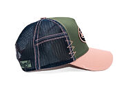 Kšiltovka Von Dutch - Trucker - Cali Patch Olive/Distressed Pink Denim