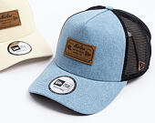 Kšiltovka New Era - Branded Denim Leather Patch 9FORTY A-Frame Trucker - Navy