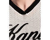 Triko Karl Kani - Cursive Varsity Crochet Boxy T-Shirt - White