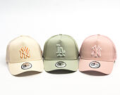 Kšiltovka New Era - MLB Outline 9FORTY A-Frame Trucker - NY Yankees - Cream / Orange