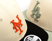 Kšiltovka New Era - MLB Side Script 9FORTY M-CROWN - NY Mets - Cream / Black