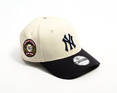 Kšiltovka New Era - MLB World Series Patch Cooperstown 9FORTY - NY Yankees - Cream / Navy