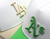 Kšiltovka New Era - MLB Essential 9FORTY A-Frame Trucker - Oakland Athletics - Green / White