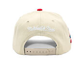 Kšiltovka Mitchell & Ness - NBA - First Letter - Chicago Bulls - Sand/Blue
