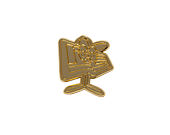 Připínáček New Era - Branded Cap Pin Flag - Gold - Shield Pin - Gold