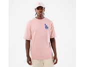 Triko New Era - MLB Cap Graphic Oversized Tee - LA Dodgers - Pink Rouge
