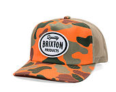 Kšiltovka Brixton - Henry Mp Trucker Hat - Orange Duck Camo/Orange
