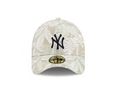 Kšiltovka New Era - MLB Three Looms "Leafy Palm" 59FORTY A-Frame - NY Yankees - Stone