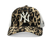 Dámská Kšiltovka New Era - MLB Summer Leopard 9FORTY M-CROWN A-Frame Trucker - NY Yankees - Brown