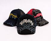 Kšiltovka Ed Hardy - Flaming 5 Panel Trucker Cap - Flame Print - Black