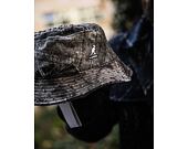 Klobouk Kangol - Denim Mashup Bucket - Black Trompe L'Oeil