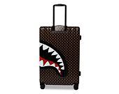 Kufr Sprayground - Sharks In Paris Wtf Bubble Brown Check Full-Size Luggage