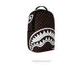 Batoh Sprayground - Brown And Cream Drip Check Shark Backpack