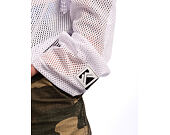 Triko s dlouhým rukávem Karl Kani - Stencil Mesh Boxy Longsleeve - White