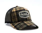 Kšiltovka Von Dutch - Baseball - Checkered Patch - Brown