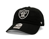 Kšiltovka '47 Brand - NFL CLEAN UP - Las Vegas Raiders - Black