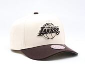 Kšiltovka Mitchell & Ness - NBA Brown And Cream Pro Snapback - Los Angeles Lakers - Cream