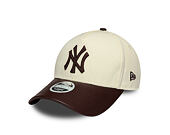 Dámská Kšiltovka New Era - MLB Fabric Mix 9FORTY M-CROWN - NY Yankees - Cream / Brown