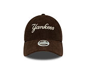 Dámská Kšiltovka New Era - MLB Cord Script 9TWENTY - NY Yankees - Chestnut Brown / Stone