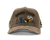 Kšiltovka Capslab - Lucky Luke A-Frame - Bullet Holes Distressed - Olive