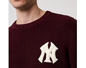 Mikina New Era - MLB Waffle Knit Crew - NY Yankees - Maroon