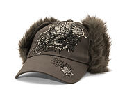 Kšiltovka Ed Hardy - Crawling Dragon Trapper - Grey