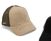Kšiltovka Ed Hardy - Outline Dragon Distressed - Khaki