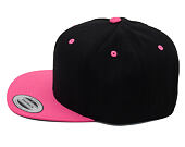 Kšiltovka Yupoong Classic Snapback 2-Tone Black / Neonpink