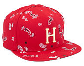 Kšiltovka HUF Bandana Metal H Red Strapback