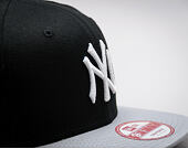 Kšiltovka New Era 9FIFTY Cotton Block New York Yankees Snapback Black / Grey