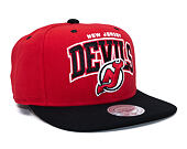 Kšiltovka Mitchell & Ness New Jersey Devils Double Arch Red/Black Snapback