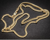 Pozlacený Řetízek King Ice Miami Cuban Curb 14K