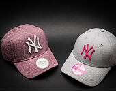 Dámská Kšiltovka New Era Jersey Essential New York Yankees Grey/Pink Strapback