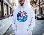 Mikina s kapucí Pink Dolphin Splash Wave Hoodie Heather Grey