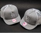 Dámská Kšiltovka s kratším kšiltem New Era Jersey Trucker Los Angeles Dodgers Heather Grey / White S