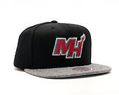 Kšiltovka Mitchell & Ness Fuzz 2 Tone Miami Heat Black/Grey Heather Snapback