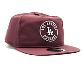 Kšiltovka New Era Taslan Emblem Los Angeles Dodgers Maroon 9FIFTY Clipback
