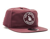 Kšiltovka New Era Taslan Emblem Los Angeles Dodgers Maroon 9FIFTY Clipback