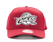 Kšiltovka Mitchell & Ness Black & White Logo 110 Cleveland Cavaliers Burgundy Snapback