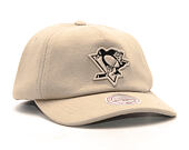 Kšiltovka Mitchell & Ness Throwback Pittsburgh Penguins Khaki Snapback